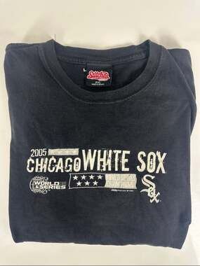Stitches Black Chicago White Sox MLB World Series Champions 2005 Graphic Tee 2XL